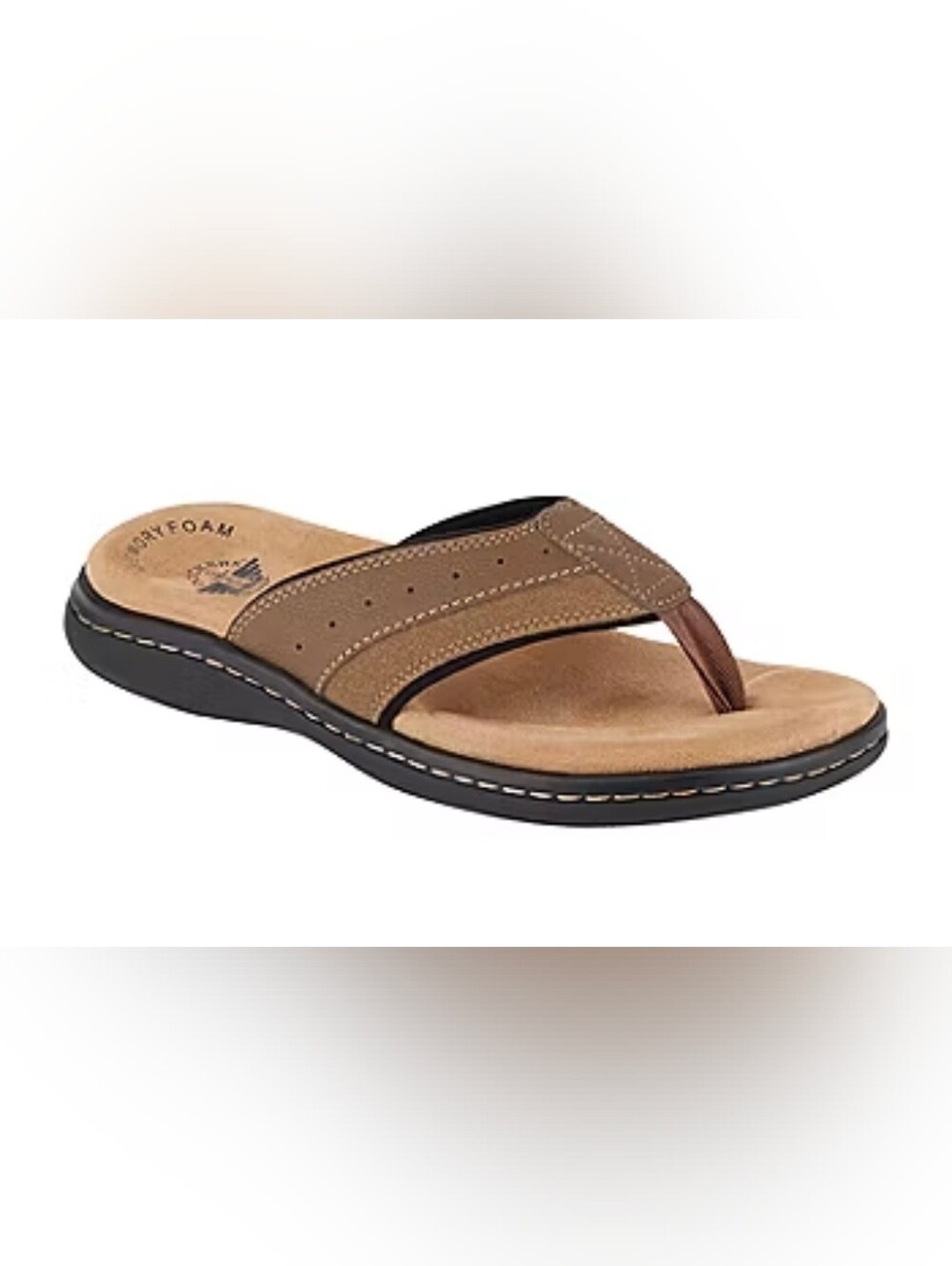 Dockers Laguna Memory Foam Flip-Flop Sandals 12M Mens